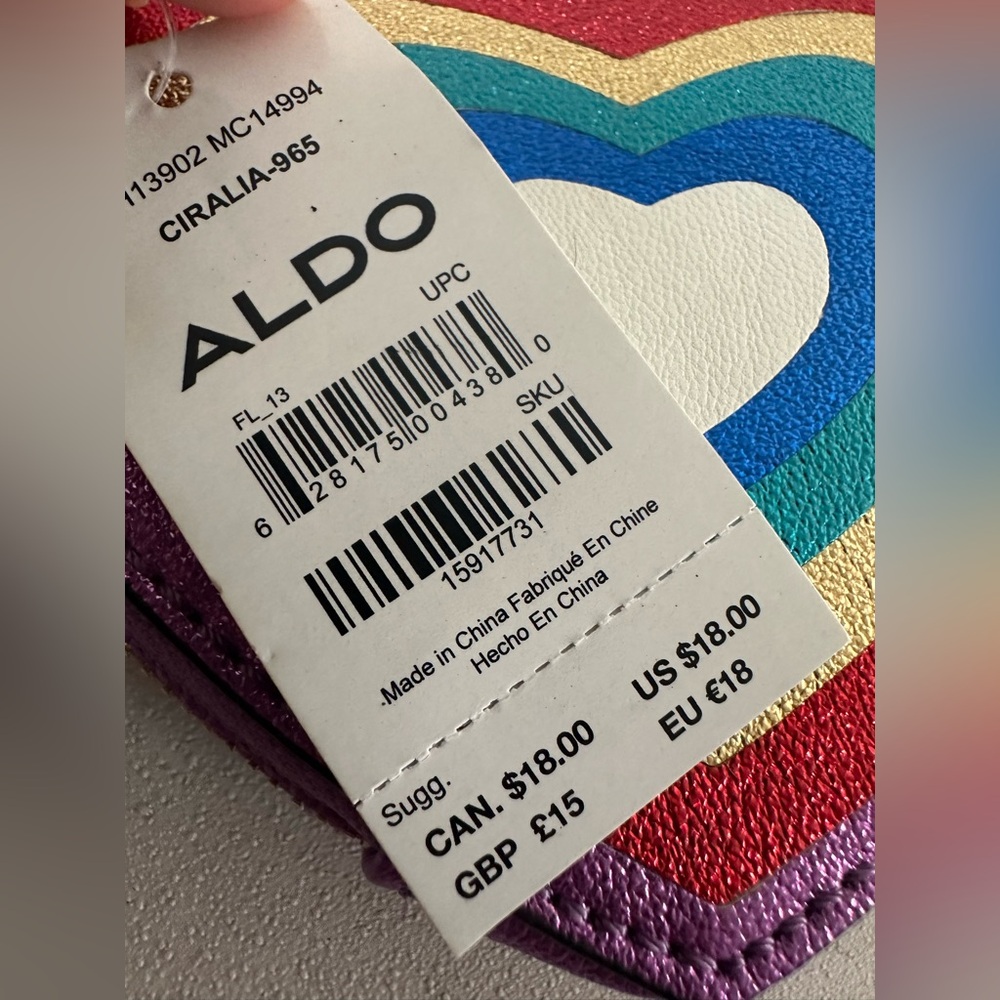Aldo Multicolor Heart Coin‎ Pouch - Picture 5 of 7